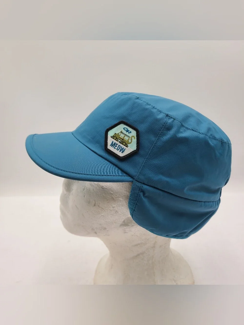 B55 Outdoor Research Wrigley Cap Backcountry Blue Kids Sz Med/Large Ear Flaps